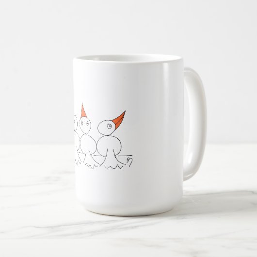 Drie vogels op het touw koffiemok (Voorkant rechts)