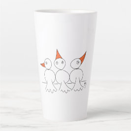 Drie vogels op het touw latte mok