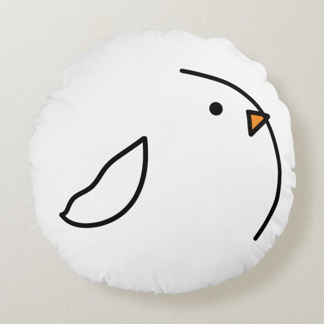 Drie vogels op het touw rond kussen (Voorkant)