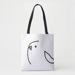 Drie vogels op het touw tote bag