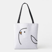 Drie vogels op het touw tote bag (Achterkant)