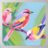 Drie vogels poster (Voorkant)
