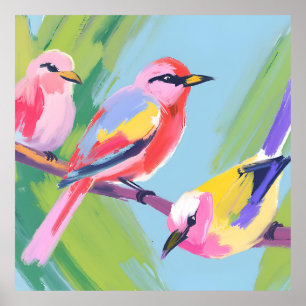 Drie vogels poster