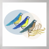 Drie Vogels Poster (Voorkant)