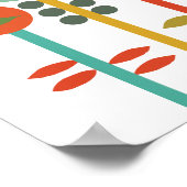 Drie vogels, reto-stijl poster (Hoek)