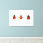 Drie vogelsoorten 2013 canvas afdruk (Insitu (Houten vloer))