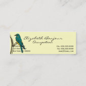 Drie vogeltjes die over een dunne Visitekaartje sp (Achterkant)