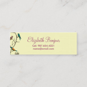 Drie vogeltjes praten ~ Roepkaarten Contactkaartje