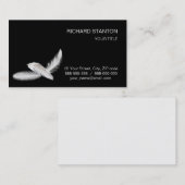 Drie vogelveren visitekaartje (Voorkant / Achterkant)