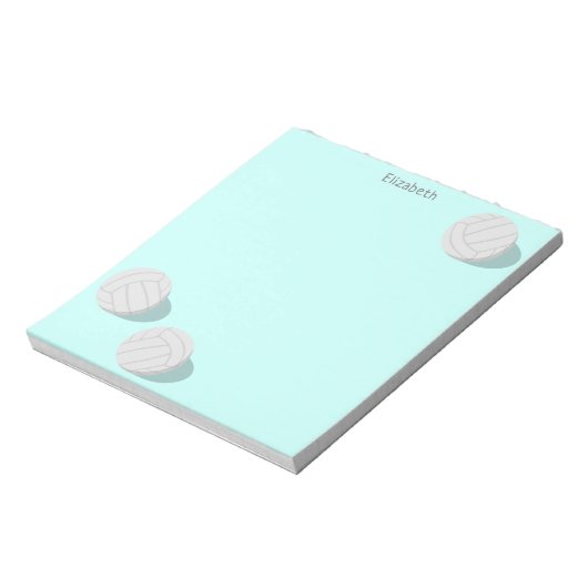 drie volleyballen gepersonaliseerde sporten notitieblok (Linkerzijde)