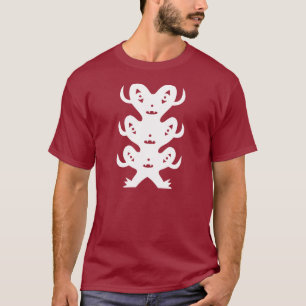 Drie voorgedragen monster van de maan t-shirt