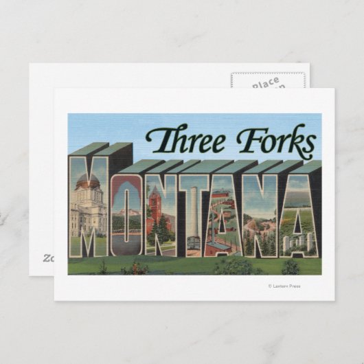 Drie vorken, Montana Briefkaart (Voorkant / Achterkant)