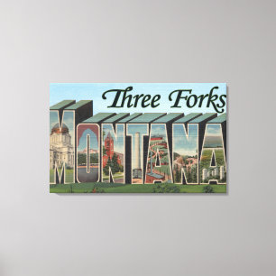 Drie vorken, Montana Canvas Afdruk
