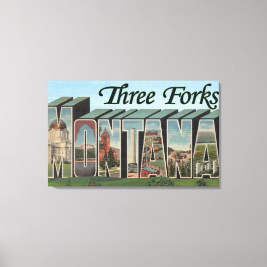 Drie vorken, Montana Canvas Afdruk (Voorkant)