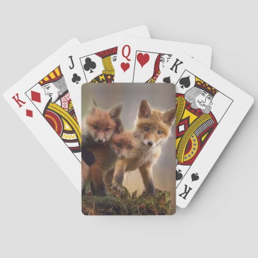 Drie Vosjes Pokerkaarten (Achterkant)
