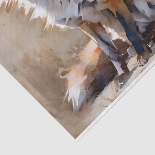 Drie Vossen Decoupage Tissuepapier (Detail)