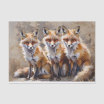 Drie Vossen Decoupage Tissuepapier
