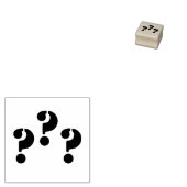 Drie vraagtekens rubberstempel (Gestempeld)
