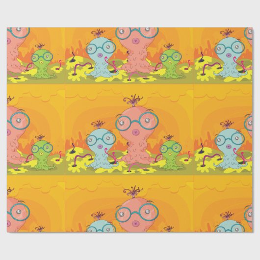 Drie vreemde Creates die papier verpakken (Vlak)