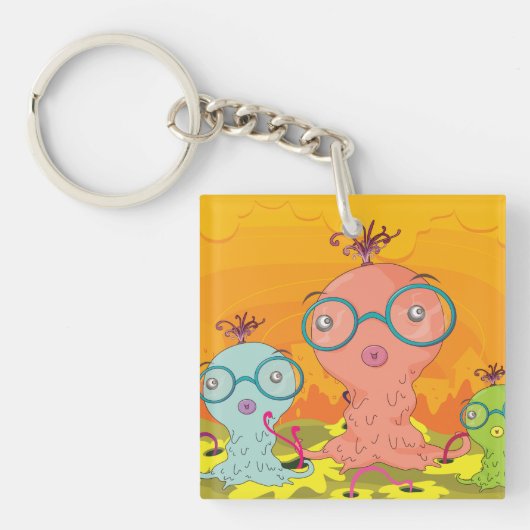 Drie vreemde creaties Sleutelhanger (Voorkant)