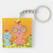 Drie vreemde creaties Sleutelhanger (Achterkant)