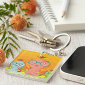 Drie vreemde creaties Sleutelhanger