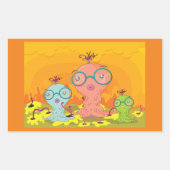 Drie vreemde wezens Stickers (Voorkant)