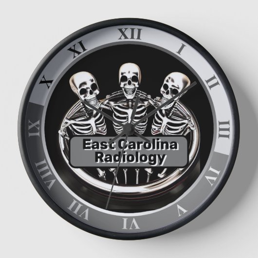 Drie vriendelijke skeletten uw afdelingsnaam (Voorkant)