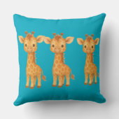 "Drie vrienden de Giraffen" Worpkussen Kussen (Achterkant)