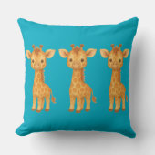 "Drie vrienden de Giraffen" Worpkussen Kussen (Voorkant)