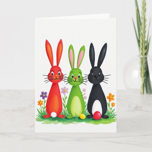 Drie Vrienden Lente Kaart (Voorkant)