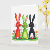 Drie Vrienden Lente Kaart (Gele Bloem)