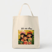 Drie Vrienden print design Canvas tas (Voorkant)