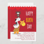 Drie "Vriendendenuitnodiging" Kaart (Voorkant / Achterkant)