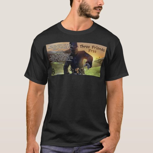 Drie Vrije cover voor vrienden T-shirt (Voorkant)