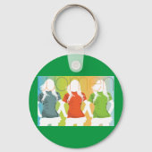 Drie vrouwelijke kleurrijke Sleutelhanger (Voorkant)