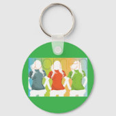 Drie vrouwelijke kleurrijke Sleutelhanger (Achterkant)