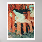 Drie vrouwen en drie wolven (w/c) poster (Voorkant)