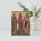 Drie Vrouwen heiligen Orthodox Byzantijns icoon Briefkaart (Staand voorkant)