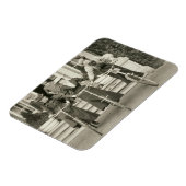 Drie vrouwen op de fiets, begin jaren 1900 (foto) magneet (Linkerzijde)