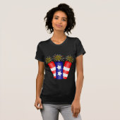 Drie vuurwerkpijpen voor de 4 juli T-shirt (Voorkant volledig)