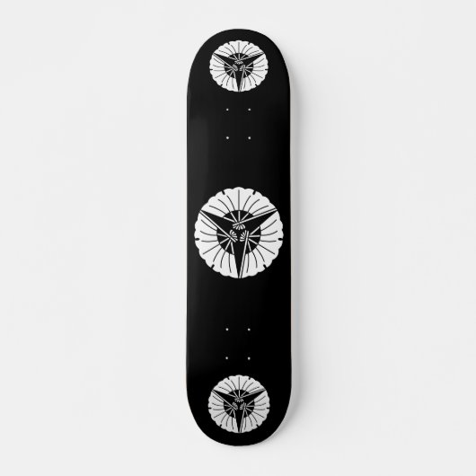 Drie waaier ginkgo skateboard (Voorkant)