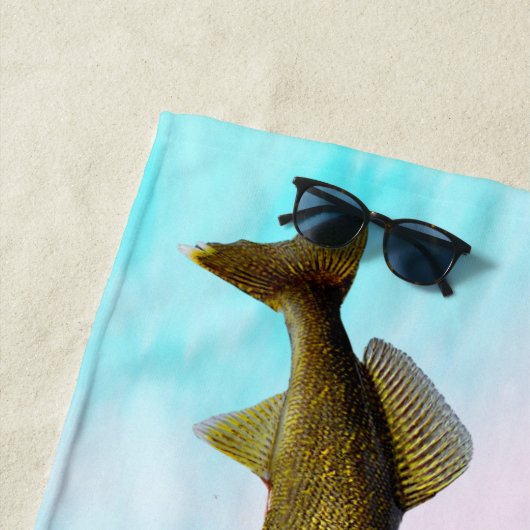 Drie Walleyes Strandlaken (In situ)