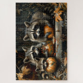 Drie Wasberen en Pompoenen Herfst 20x30 Legpuzzel (Verticaal)