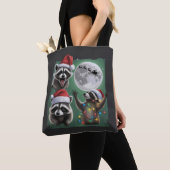 Drie Wasberen Met De Maansterrenstelsel Kerstmis Tote Bag (Dichtbij)