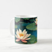 Drie waterlelies koffiemok (Voorkant links)