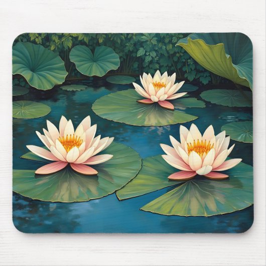 Drie Waterlelies Muismat (Voorkant)