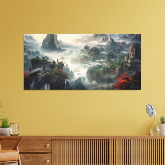 Drie Waterverf Canvas Afdruk (Insitu (Woonkamer))