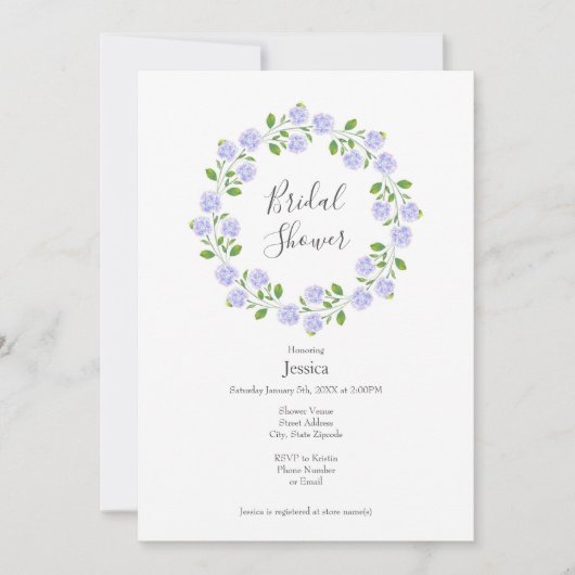 Drie Waterverf Floral Wreater Kaart (Voorkant)