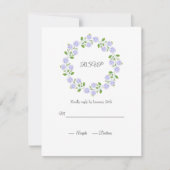 Drie Waterverf Floral Wreater RSVP Kaartje (Voorkant)